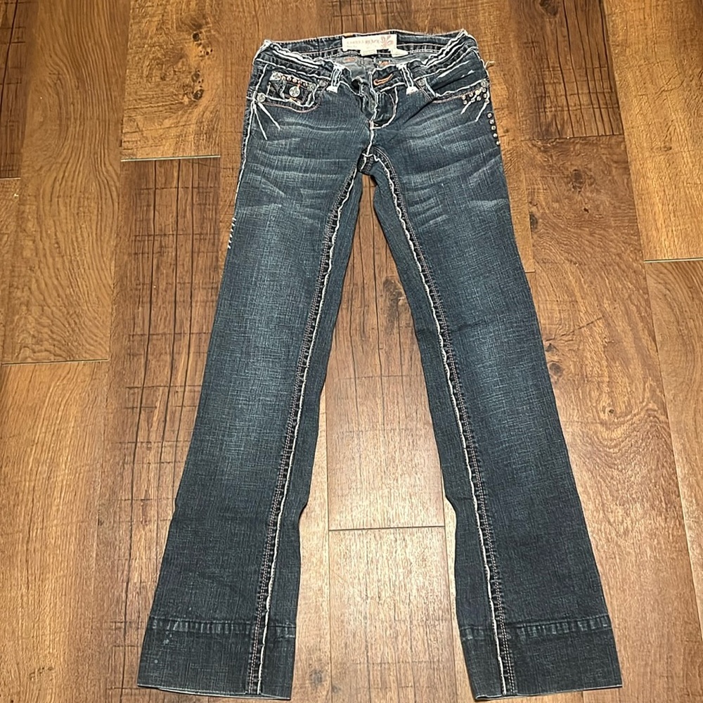 Laguna Beach boot cut jeans with rhinestone accents - size 26